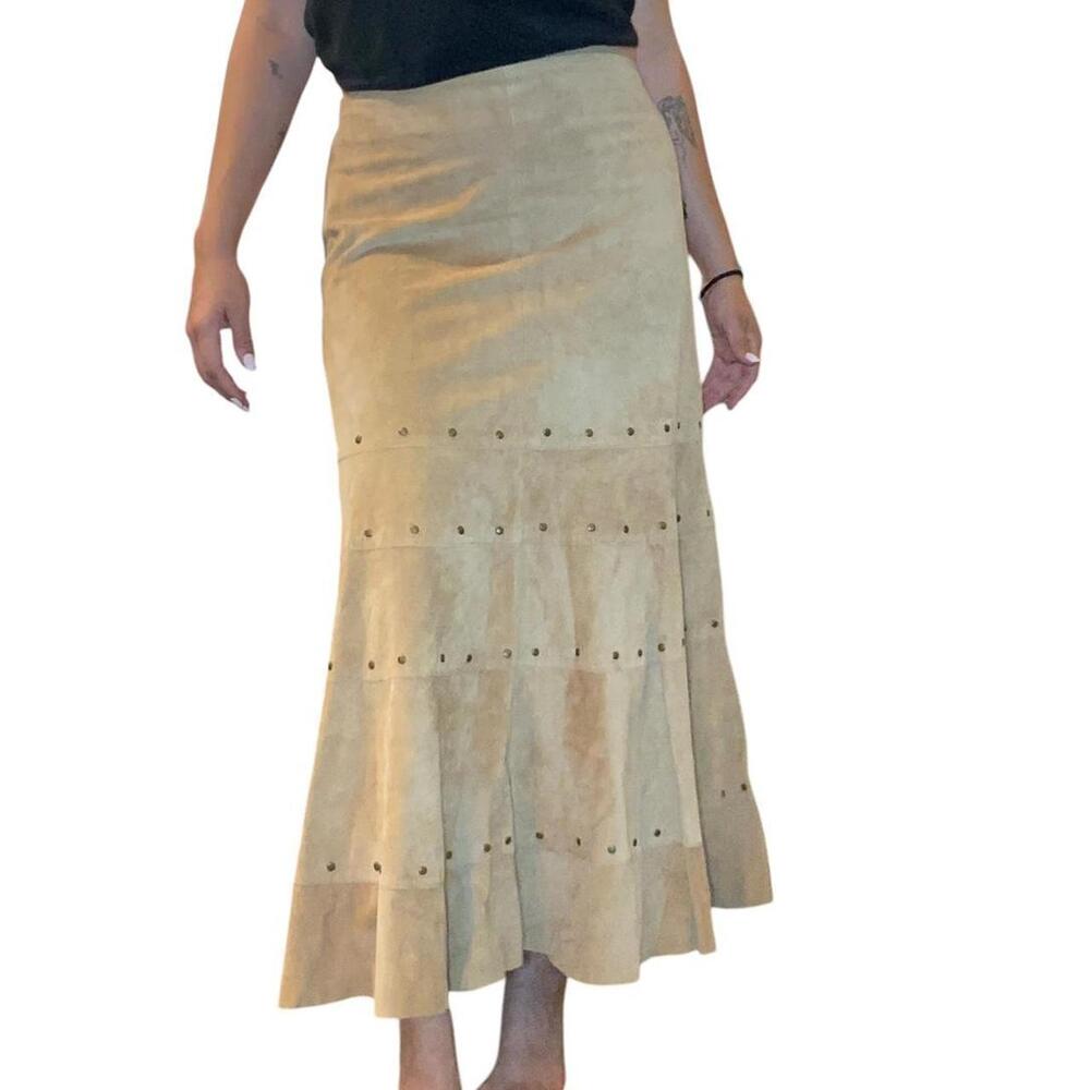 Chico's Women's Tan and Cream Skirt